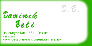 dominik beli business card