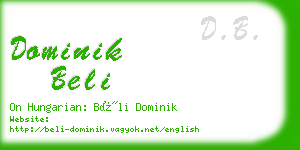 dominik beli business card